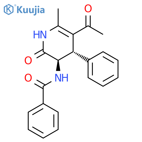 Benzamide, N-(5-acetyl-1,2,3,4-tetrahydro-6-methyl-2-oxo-4-phenyl-3-pyridinyl)-, trans- (9CI) structure