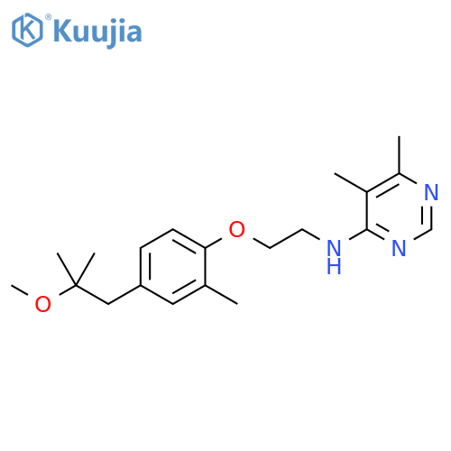 4-Pyrimidinamine,N-[2-[4-(2-methoxy-2-methylpropyl)-2-methylphenoxy]ethyl]-5,6-dimethyl- structure