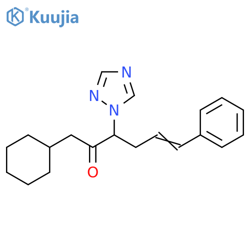 5-Hexen-2-one, 1-cyclohexyl-6-phenyl-3-(1H-1,2,4-triazol-1-yl)- structure