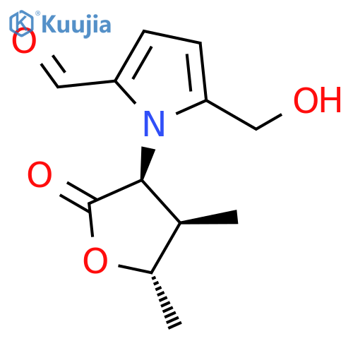 D-Arabinonic acid,2,3,5-trideoxy-2-[2-formyl-5-(hydroxymethyl)-1H-pyrrol-1-yl]-3-methyl-, g-lactone structure