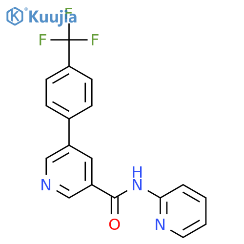 3-Pyridinecarboxamide,N-2-pyridinyl-5-[4-(trifluoromethyl)phenyl]- structure