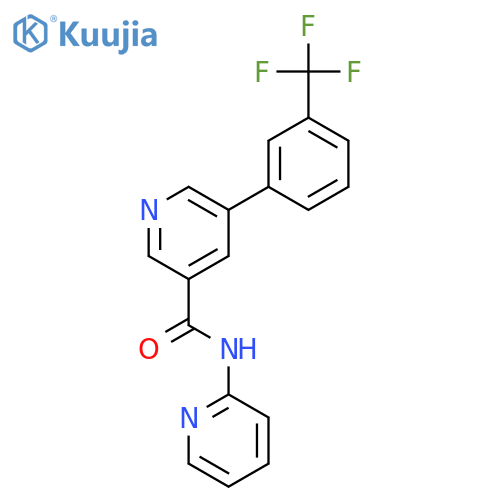 3-Pyridinecarboxamide,N-2-pyridinyl-5-[3-(trifluoromethyl)phenyl]- structure