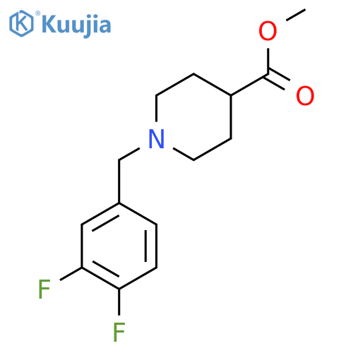 Methyl 1-[(3,4-difluorophenyl)methyl]piperidine-4-carboxylate structure