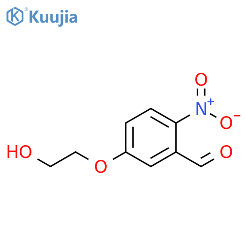 Benzaldehyde, 5-(2-hydroxyethoxy)-2-nitro- structure