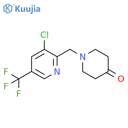 1-{3-Chloro-5-(trifluoromethyl)pyridin-2-yl-methyl}piperidin-4-one structure