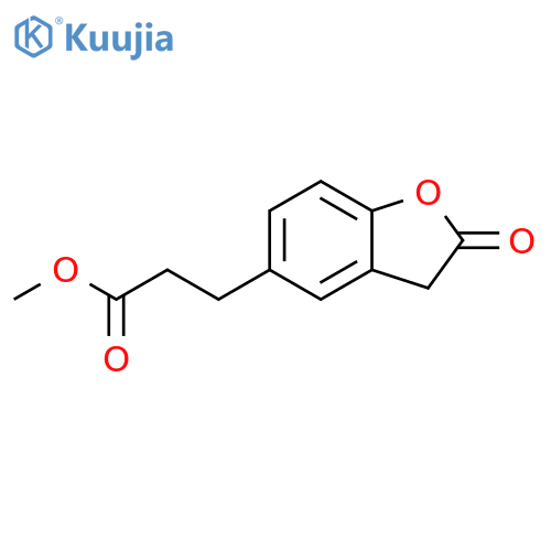 5-Benzofuranpropanoic acid, 2,3-dihydro-2-oxo-, methyl ester structure