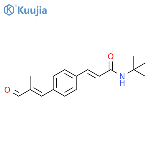 2-Propenamide, N-(1,1-dimethylethyl)-3-[4-(2-methyl-3-oxo-1-propenyl)phenyl]-, (E,E)- (9CI) structure