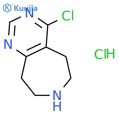 4-chloro-5H,6H,7H,8H,9H-pyrimido4,5-dazepine dihydrochloride structure