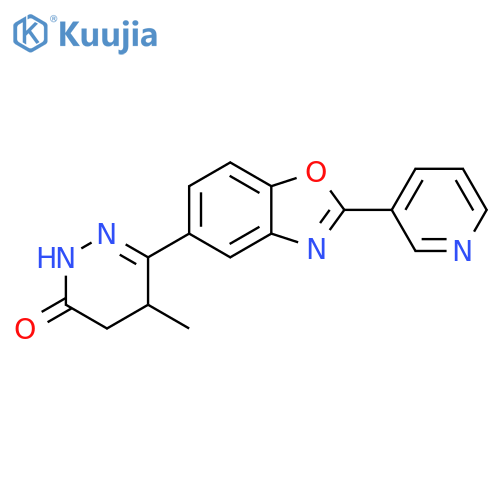 3(2H)-Pyridazinone,4,5-dihydro-5-methyl-6-[2-(3-pyridinyl)-5-benzoxazolyl]- structure