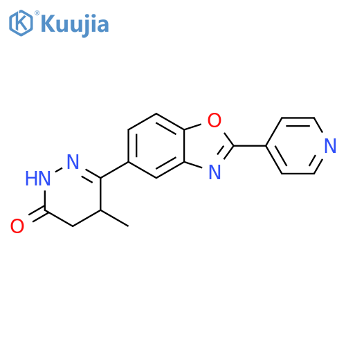 3(2H)-Pyridazinone,4,5-dihydro-5-methyl-6-[2-(4-pyridinyl)-5-benzoxazolyl]- structure