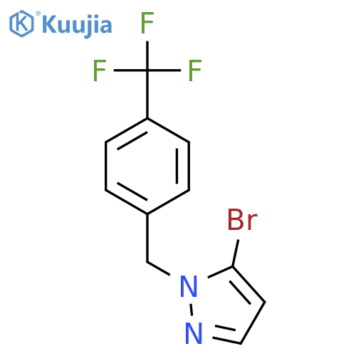 5-Bromo-1-4-(trifluoromethyl)phenylmethyl-1H-pyrazole structure