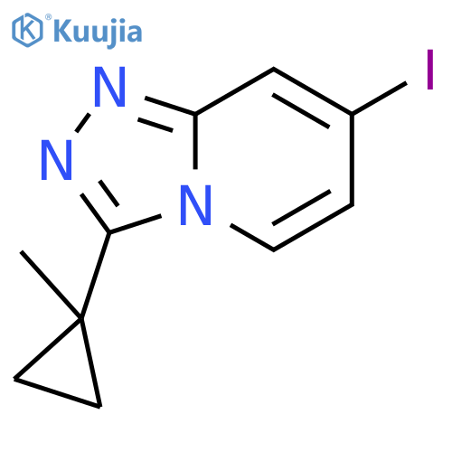 7-Iodo-3-(1-methylcyclopropyl)-[1,2,4]triazolo[4,3-a]pyridine structure