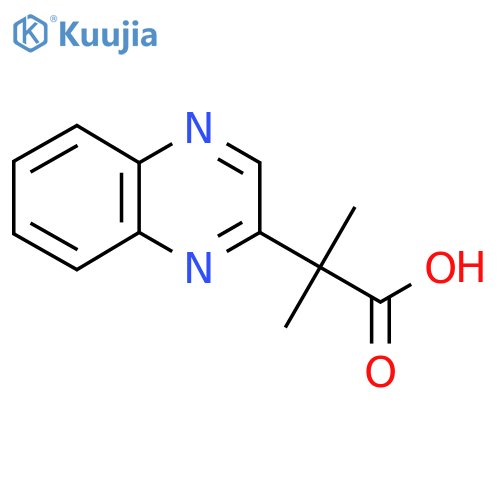 2-methyl-2-(quinoxalin-2-yl)propanoic acid structure