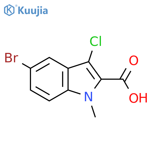5-bromo-3-chloro-1-methyl-1H-indole-2-carboxylic acid structure