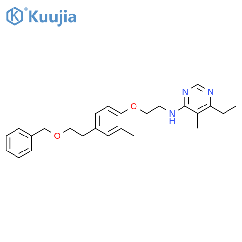 4-Pyrimidinamine,6-ethyl-5-methyl-N-[2-[2-methyl-4-[2-(phenylmethoxy)ethyl]phenoxy]ethyl]- structure