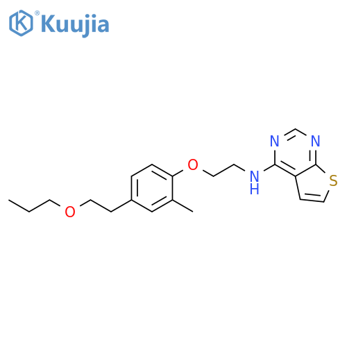 Thieno[2,3-d]pyrimidin-4-amine,N-[2-[2-methyl-4-(2-propoxyethyl)phenoxy]ethyl]- structure