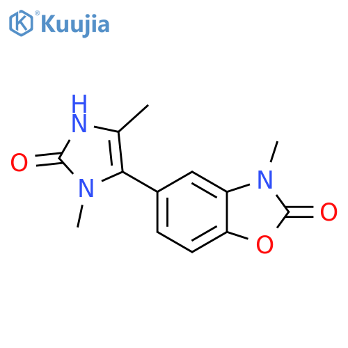 2(3H)-Benzoxazolone,5-(2,3-dihydro-3,5-dimethyl-2-oxo-1H-imidazol-4-yl)-3-methyl- structure