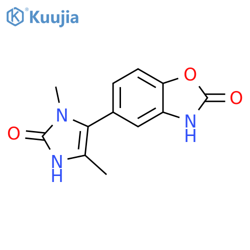 2(3H)-Benzoxazolone,5-(2,3-dihydro-3,5-dimethyl-2-oxo-1H-imidazol-4-yl)- structure