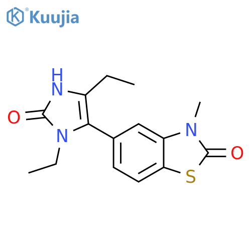 2(3H)-Benzothiazolone,5-(3,5-diethyl-2,3-dihydro-2-oxo-1H-imidazol-4-yl)-3-methyl- structure