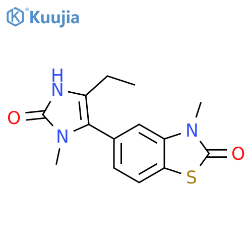 2(3H)-Benzothiazolone,5-(5-ethyl-2,3-dihydro-3-methyl-2-oxo-1H-imidazol-4-yl)-3-methyl- structure