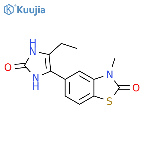 2(3H)-Benzothiazolone,5-(5-ethyl-2,3-dihydro-2-oxo-1H-imidazol-4-yl)-3-methyl- structure