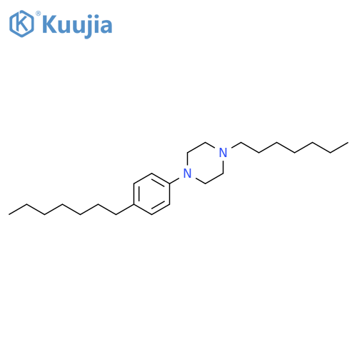 Piperazine, 1-heptyl-4-(4-heptylphenyl)- structure