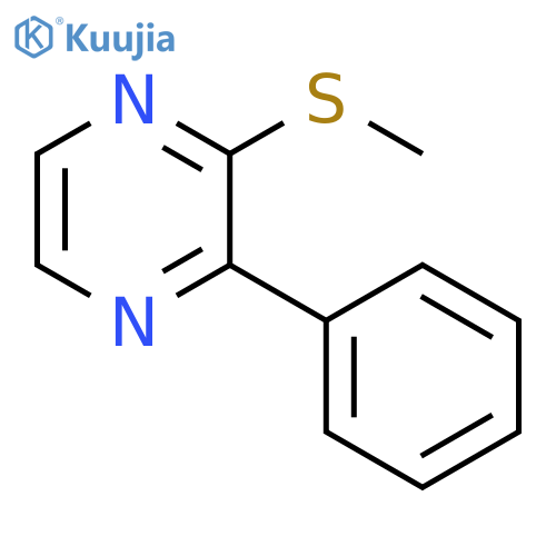 Pyrazine, 2-(methylthio)-3-phenyl- structure