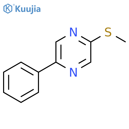 Pyrazine, 2-(methylthio)-5-phenyl- structure