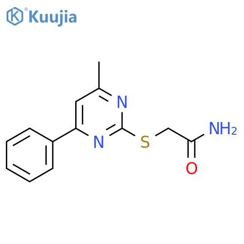Acetamide, 2-[(4-methyl-6-phenyl-2-pyrimidinyl)thio]- structure