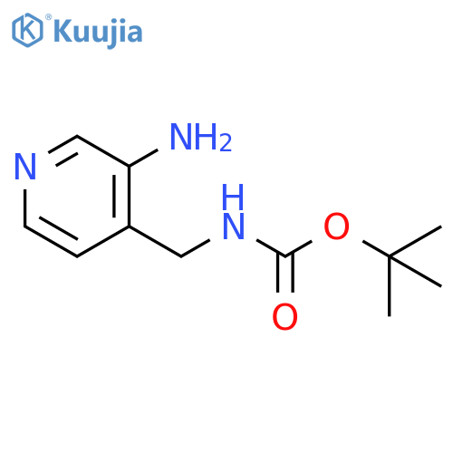 Carbamic acid, N-[(3-amino-4-pyridinyl)methyl]-, 1,1-dimethylethyl ester structure