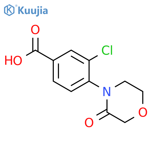3-chloro-4-(3-oxomorpholin-4-yl)benzoic acid structure