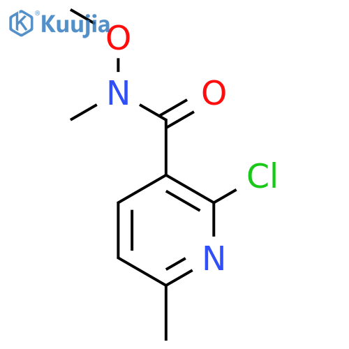 2-Chloro-N-methoxy-N,6-dimethylnicotinamide structure