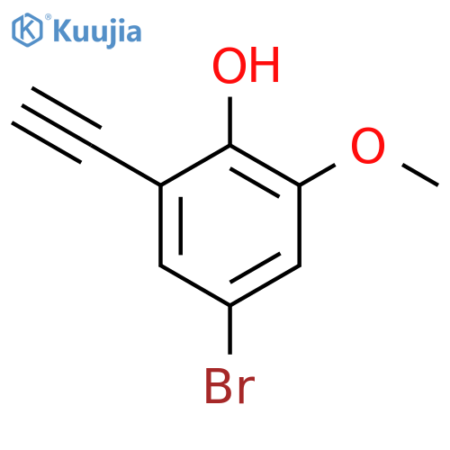 4-bromo-2-ethynyl-6-methoxyphenol structure