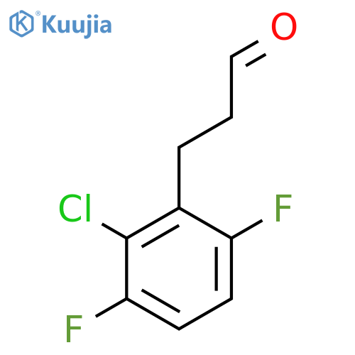 3-(2-chloro-3,6-difluorophenyl)propanal structure