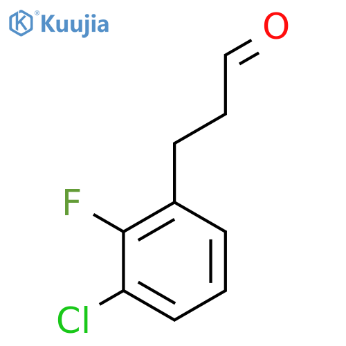 3-(3-chloro-2-fluorophenyl)propanal structure
