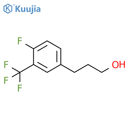 3-4-fluoro-3-(trifluoromethyl)phenylpropan-1-ol structure