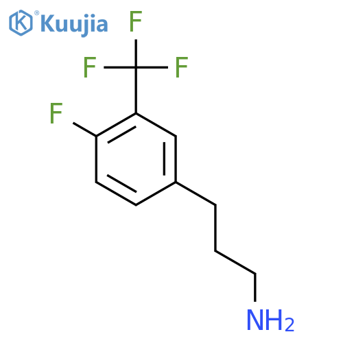 3-4-fluoro-3-(trifluoromethyl)phenylpropan-1-amine structure