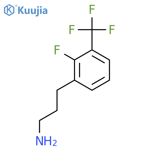 3-2-fluoro-3-(trifluoromethyl)phenylpropan-1-amine structure