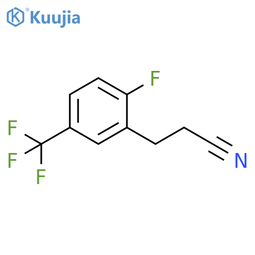 3-2-fluoro-5-(trifluoromethyl)phenylpropanenitrile structure