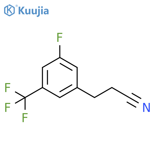 3-3-fluoro-5-(trifluoromethyl)phenylpropanenitrile structure