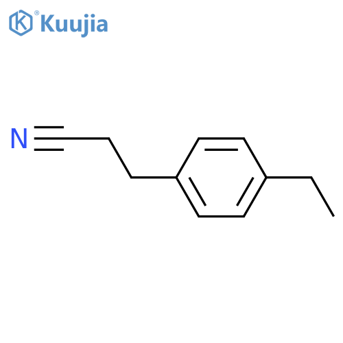 3-(4-ethylphenyl)propanenitrile structure