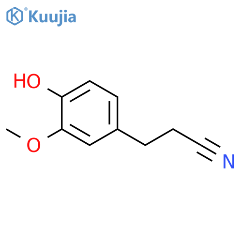 3-(4-hydroxy-3-methoxyphenyl)propanenitrile structure