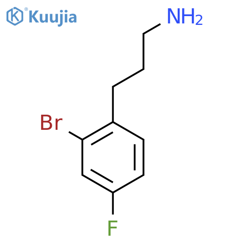 3-(2-bromo-4-fluorophenyl)propan-1-amine structure