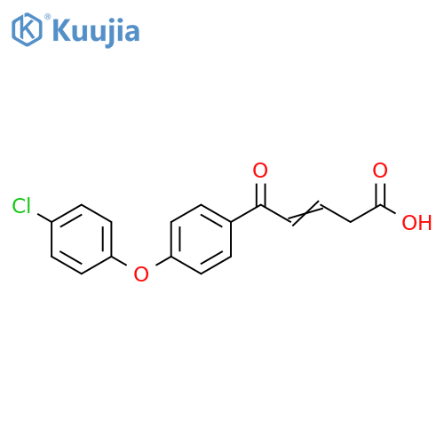 3-Pentenoic acid, 5-[4-(4-chlorophenoxy)phenyl]-5-oxo- structure