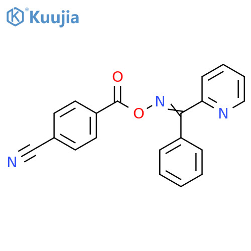 Benzonitrile, 4-[[[(phenyl-2-pyridinylmethylene)amino]oxy]carbonyl]- structure