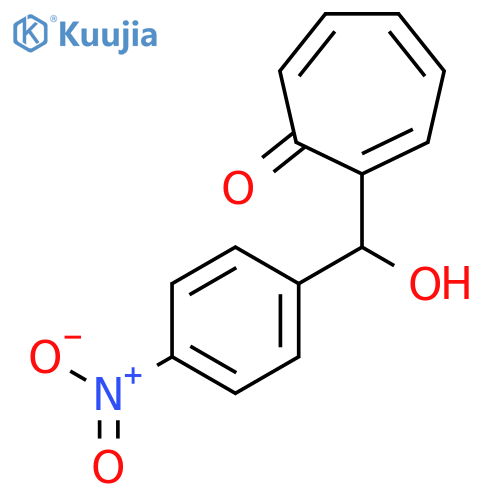 2-[hydroxy-(4-nitrophenyl)methyl]cyclohepta-2,4,6-trien-1-one structure