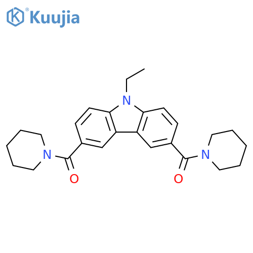 Piperidine, 1,1'-[(9-ethyl-9H-carbazole-3,6-diyl)dicarbonyl]bis- structure