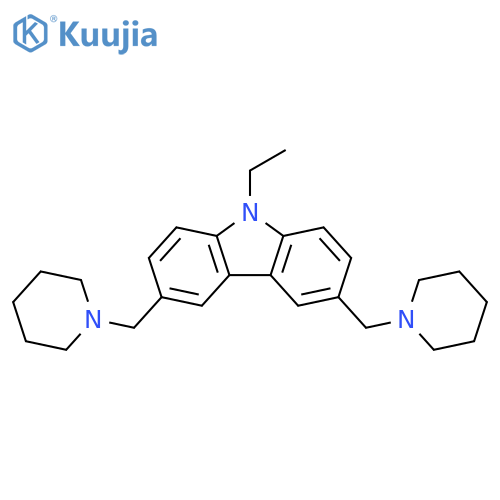 9H-Carbazole, 9-ethyl-3,6-bis(1-piperidinylmethyl)- structure