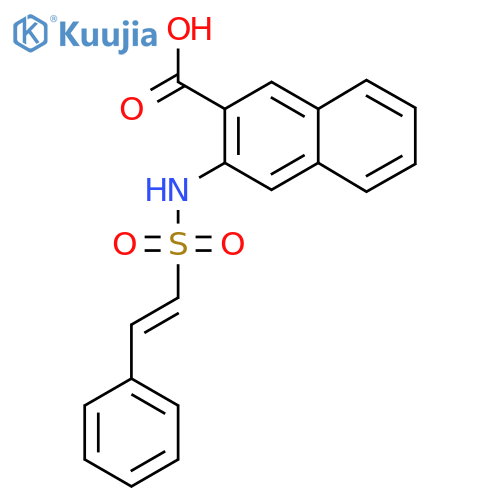 3-(2-Phenylethenesulfonamido)naphthalene-2-carboxylic acid structure
