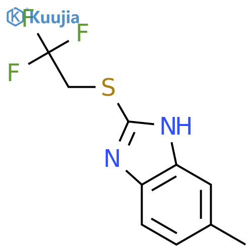 6-methyl-2-(2,2,2-trifluoroethylsulfanyl)-1h-benzimidazole structure